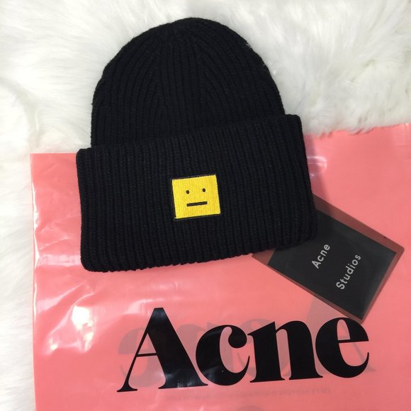 Acne Studios Pansy N Face Wool Beanie - Picture 2 of 6